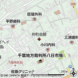 仲町会館周辺の地図