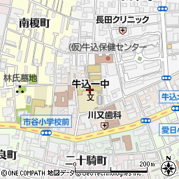 東京都新宿区北山伏町4周辺の地図