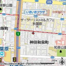 ファミリーマート神田和泉町店周辺の地図