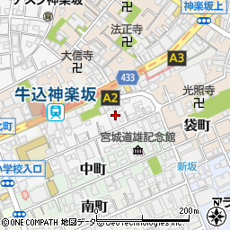 東京都新宿区北町周辺の地図