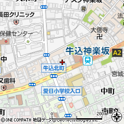 東京都新宿区箪笥町21周辺の地図
