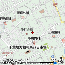 千葉県匝瑳市八日市場イ2600周辺の地図