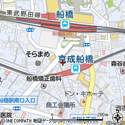 船橋酒場ふなぞう周辺の地図