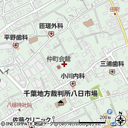 千葉県匝瑳市八日市場イ2602周辺の地図