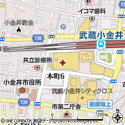 ガストイトーヨーカドー武蔵小金井店周辺の地図