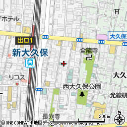 東京都新宿区百人町1丁目4周辺の地図