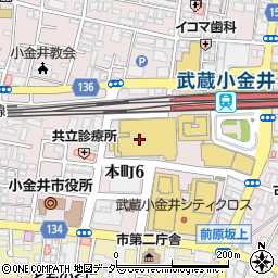 キャトルキャール　イトーヨーカドー武蔵小金井店周辺の地図
