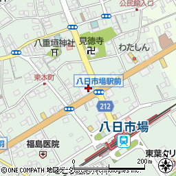 千葉県匝瑳市八日市場イ78周辺の地図