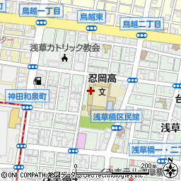 東京都立忍岡高等学校周辺の地図