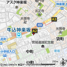 東京都新宿区箪笥町42周辺の地図