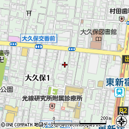 シャンブル東新宿周辺の地図