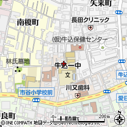 東京都新宿区北山伏町3-3周辺の地図