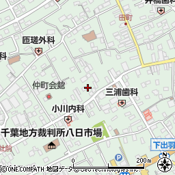 千葉県匝瑳市八日市場イ2588周辺の地図