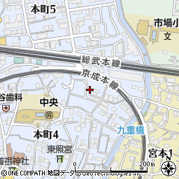 千葉県船橋市本町4丁目12-3周辺の地図