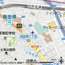 東京都千代田区飯田橋周辺の地図