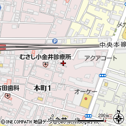 小金井獣医科病院周辺の地図