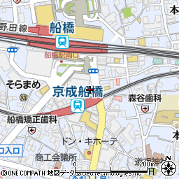 松屋船橋南口店周辺の地図