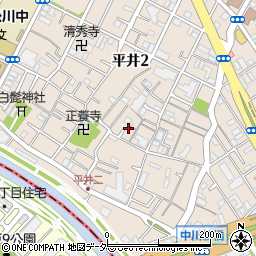 東京都江戸川区平井2丁目11-4周辺の地図