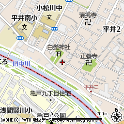 東京都江戸川区平井2丁目3-27周辺の地図