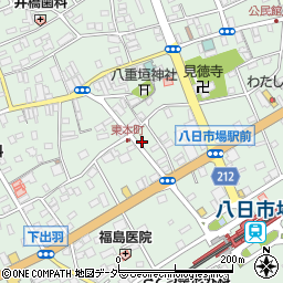 千葉県匝瑳市八日市場イ187-3周辺の地図