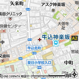 東京都新宿区横寺町54周辺の地図