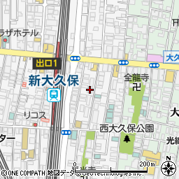 東京都新宿区百人町1丁目6-22周辺の地図