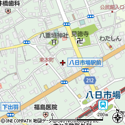 千葉県匝瑳市八日市場イ128周辺の地図