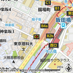 不二家ＦＣ飯田橋神楽坂店周辺の地図