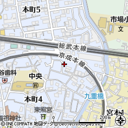 千葉県船橋市本町4丁目12周辺の地図