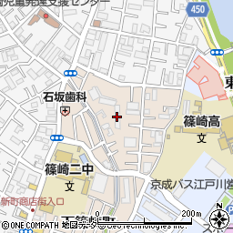 下篠崎町団地３号棟周辺の地図