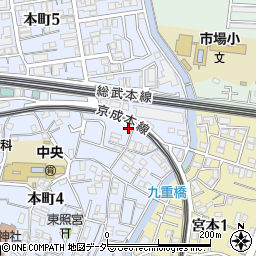 千葉県船橋市本町4丁目12-17周辺の地図