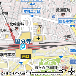 松屋国分寺北口店周辺の地図