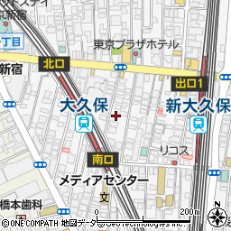 東京都新宿区百人町1丁目16周辺の地図