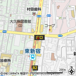 モッツマン 東新宿店周辺の地図