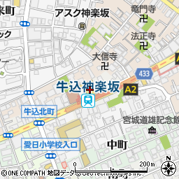 東京都新宿区箪笥町11周辺の地図