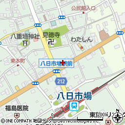 千葉県匝瑳市八日市場イ77周辺の地図