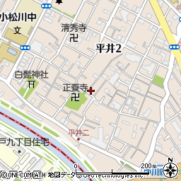 東京都江戸川区平井2丁目11-8周辺の地図