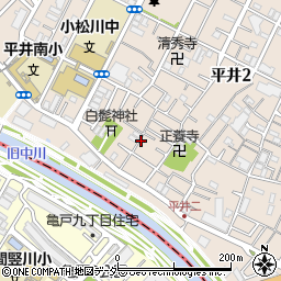 平井2丁目4田邊邸[akippa]駐車場周辺の地図