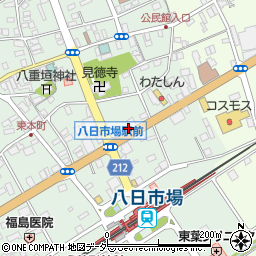 千葉県匝瑳市八日市場イ67周辺の地図