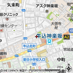 東京都新宿区横寺町53周辺の地図