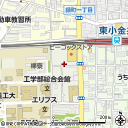 リパークピーコックストア東小金井店駐車場周辺の地図