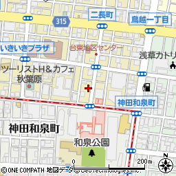 東京都台東区台東1丁目4-10周辺の地図