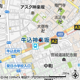 東京都新宿区箪笥町9周辺の地図