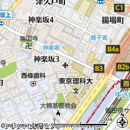ツイン薬局神楽坂店周辺の地図