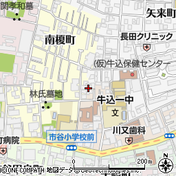 東京都新宿区北山伏町3-7周辺の地図