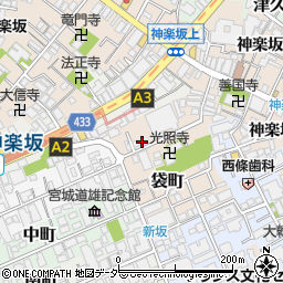 東京都新宿区袋町6周辺の地図
