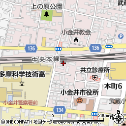 カギの１１０番　エンジェルロックサービス　小金井本部周辺の地図