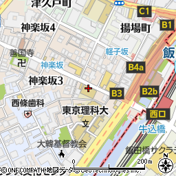 神楽坂梅花亭ＰＯＲＴＡ支店周辺の地図