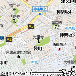 東京都新宿区袋町20周辺の地図