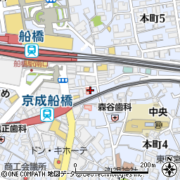 船橋歯科医院周辺の地図